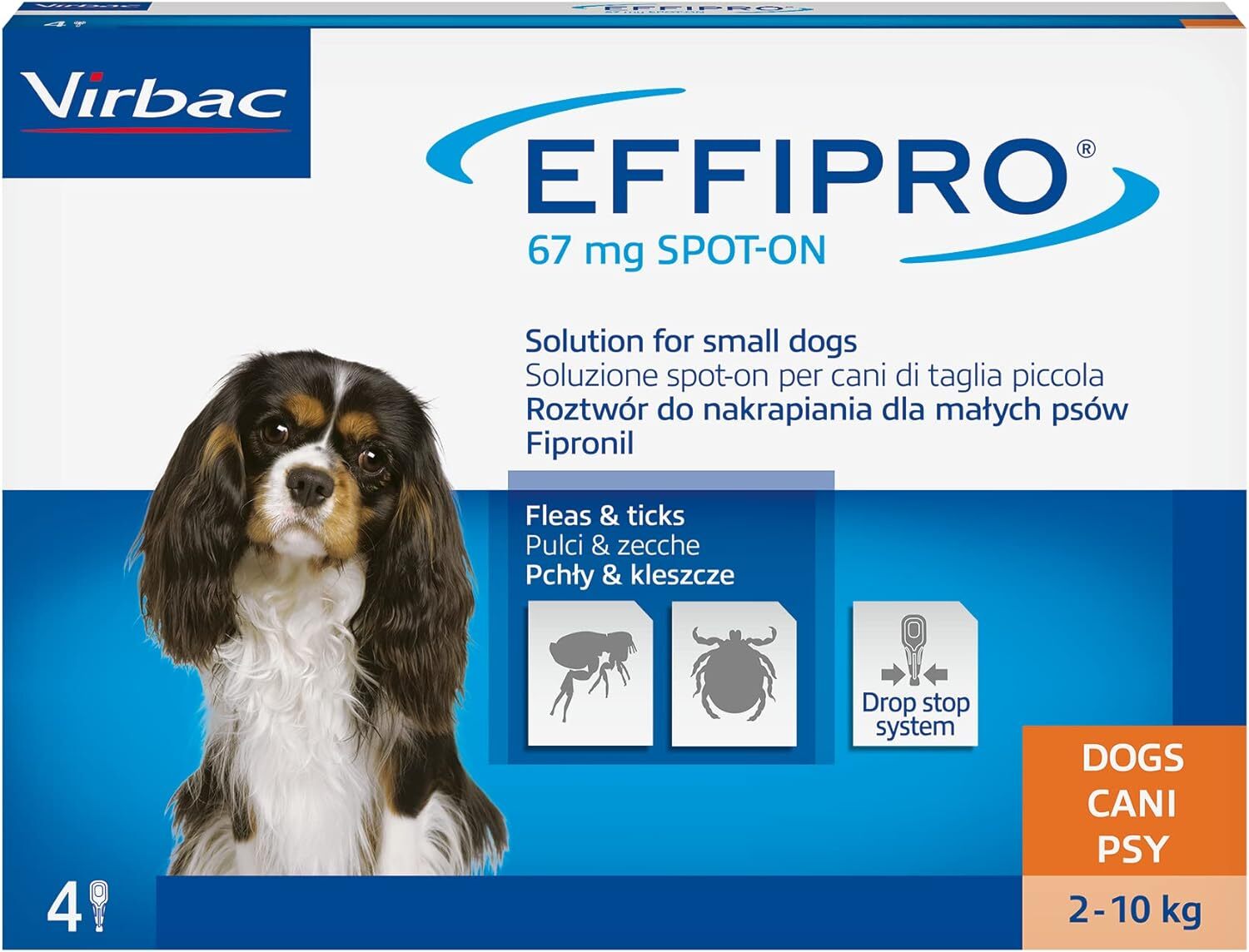 Virbac effipro dog- small 2-10 kg; confezione da 4 pipette S