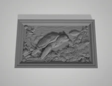 3d Model Stl File for CNC Router Laser and 3D Sea Turtle 2 Model