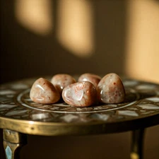 Sunstone Tumbled Stones Set of 5 – Authentic Crystals for Confidence & Abundance