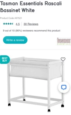 tasman essentials rascali bassinet