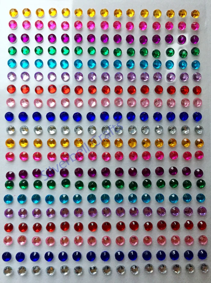 3mm 4mm Self Adhesive Diamante Stick on Crystals Sticky Rhinestone Gems  Diamonte