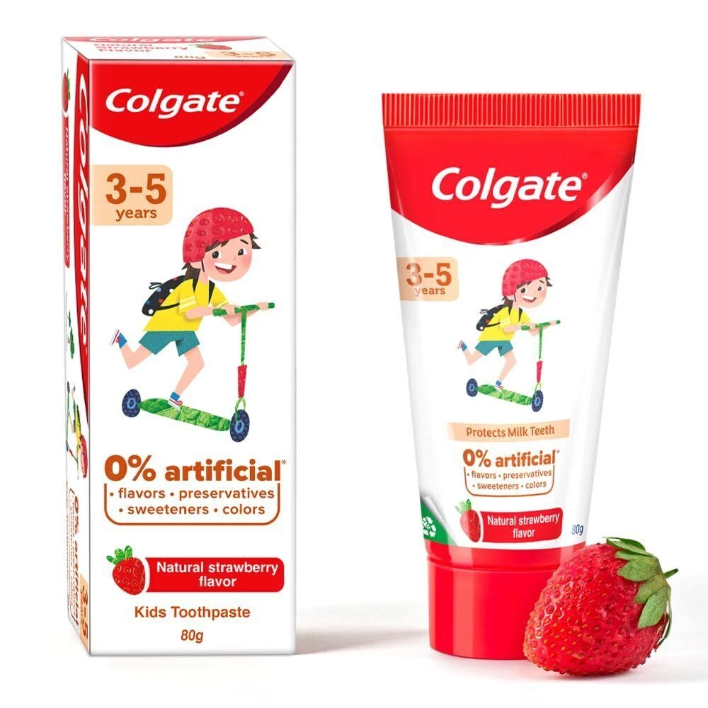 Colgate Toothpaste for Kids 3 5 years Natural Strawberry Flavour