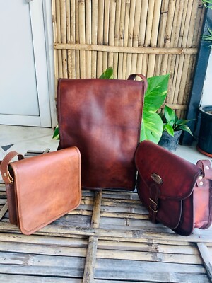 Herren Echtleder Vintage Laptop Messenger Handmade Aktentasche Surprise Geschenk