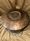 Antique Hammered Copper Cauldron Pot Kettle Primitive Dovetail Wrought Iron Hand — photo 9
