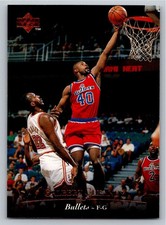 Calbert Cheaney 1995-96 Upper Deck Washington Bullets Basketball Card #21