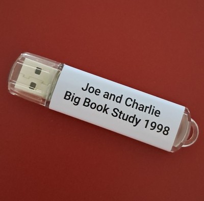Joe & Charlie Big Book Study with handouts & other AA talks on USB flash drive