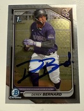 2024 BOWMAN CHROME PROSPECTS 1ST DEREK BERNARD SIGNED CARD
