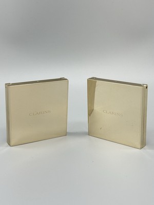 PACK OF 2 CLARINS PARIS - BRONZING DUO MINERAL POWDER COMPACT 02 MEDIUM (0.1oz)