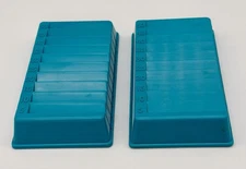 Racko Card Game REPLACEMENT Racks Set of 2 Teal Trays Parker Brothers