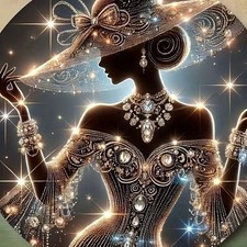 Elegant Lady Diamond Art Kits for Adults, 5D Special Shape Diamond Painting Kits