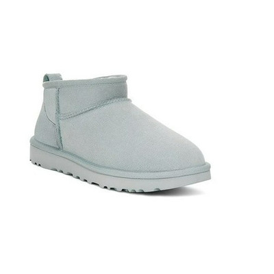 New UGG SEA FOAM CLASSIC ULTRA MINI SUEDE SHEEPSKIN BOOTS WOMEN US 11 EUR 42