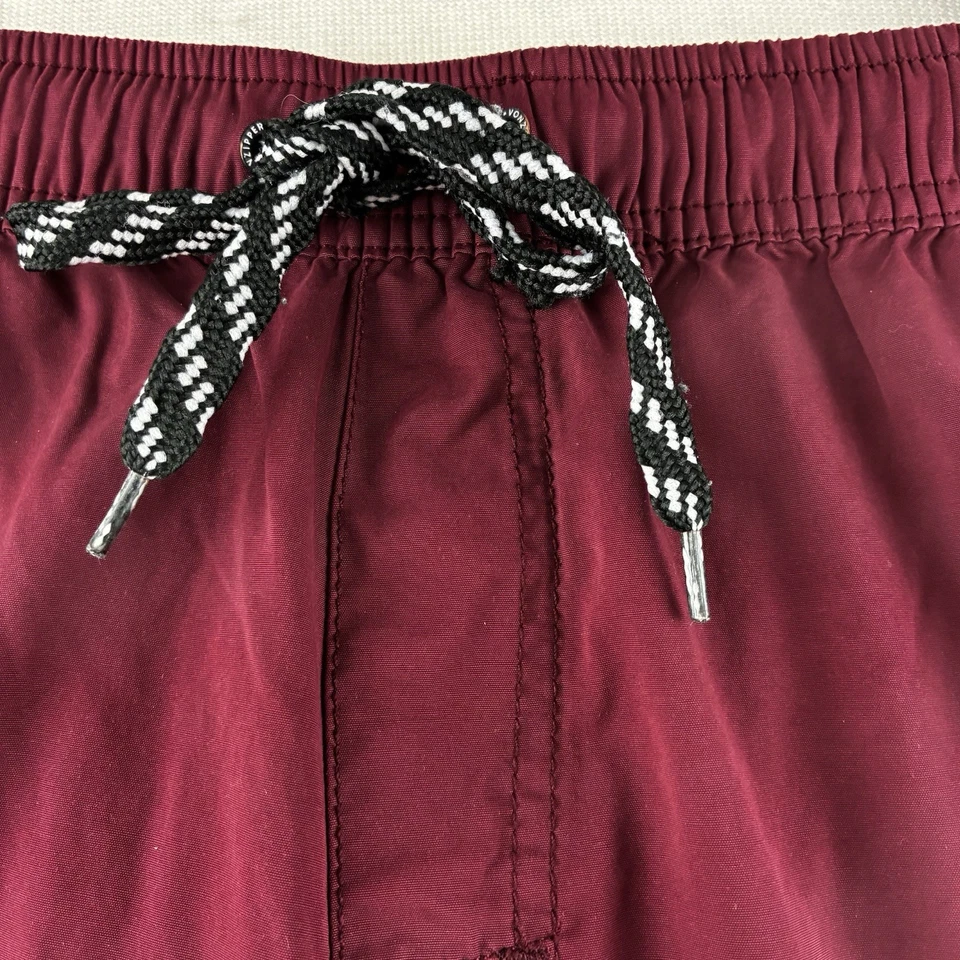 Von Zipper Men's Swim Shorts Size 36 Burgundy Drawstring Pockets - image 4 of 4