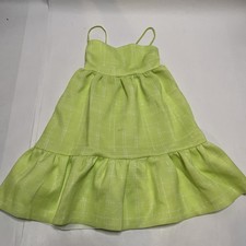 NWT ASOS DESIGN Women’s Square Neck Cami Smock Mini Dress in Lime Size 6