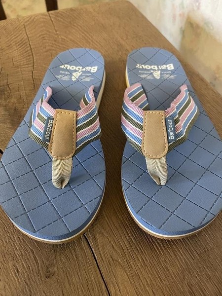 Women Barbour Flip Flops Navy 38