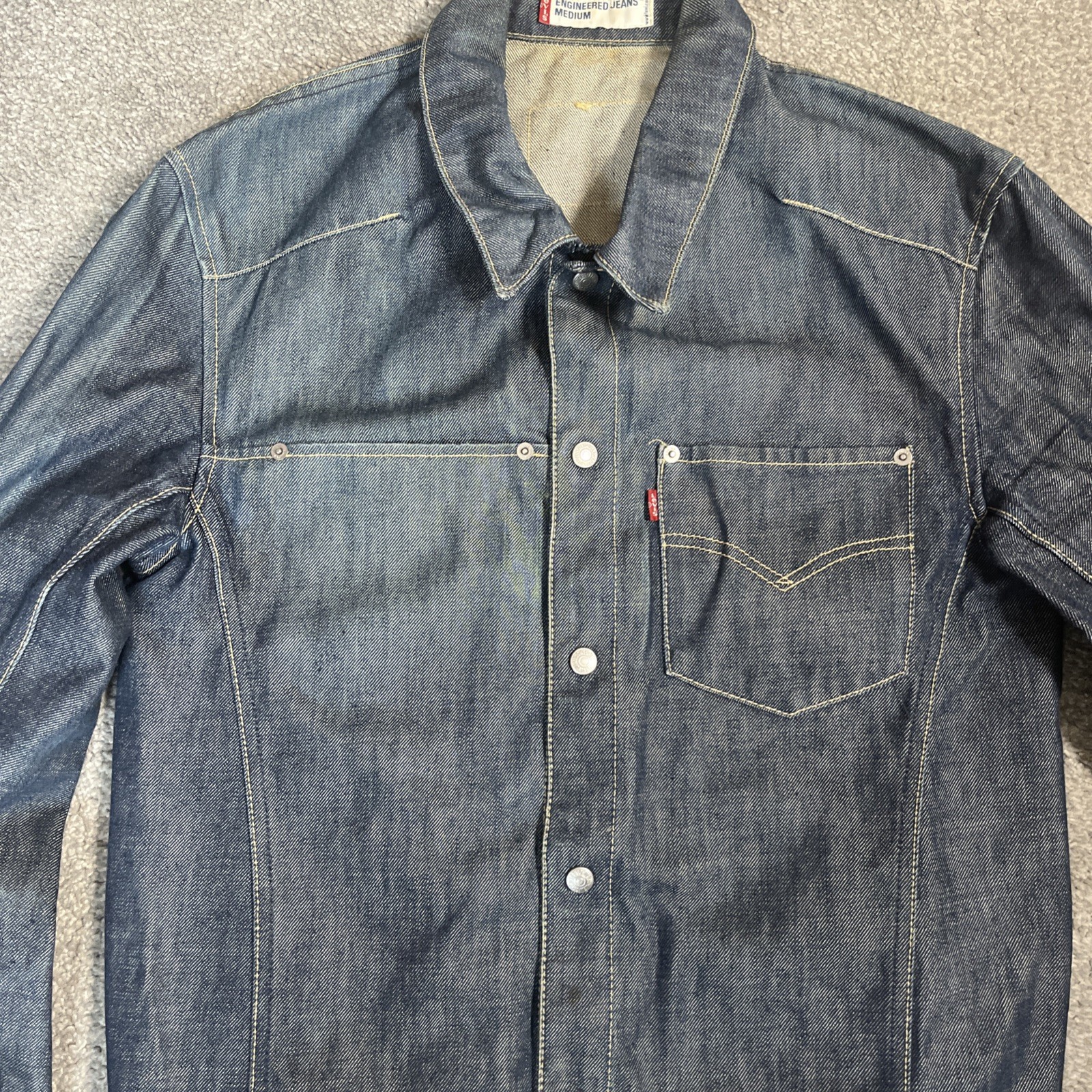 Levi's Engineered Jeans Jacket size Medium Blue D… - image 5
