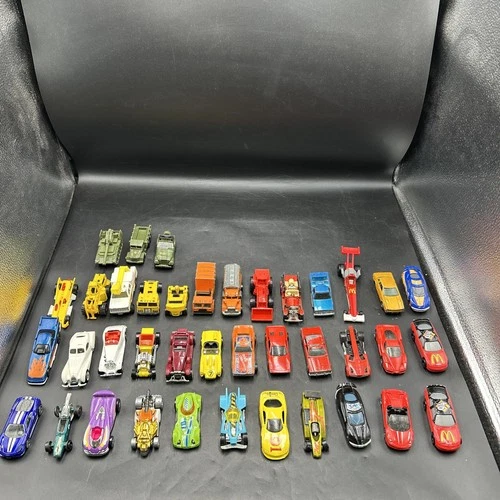 Vintage Hot Wheels Matchbox Diecast Car Lot (39) Racing Cars Trucks Dragster-EL
