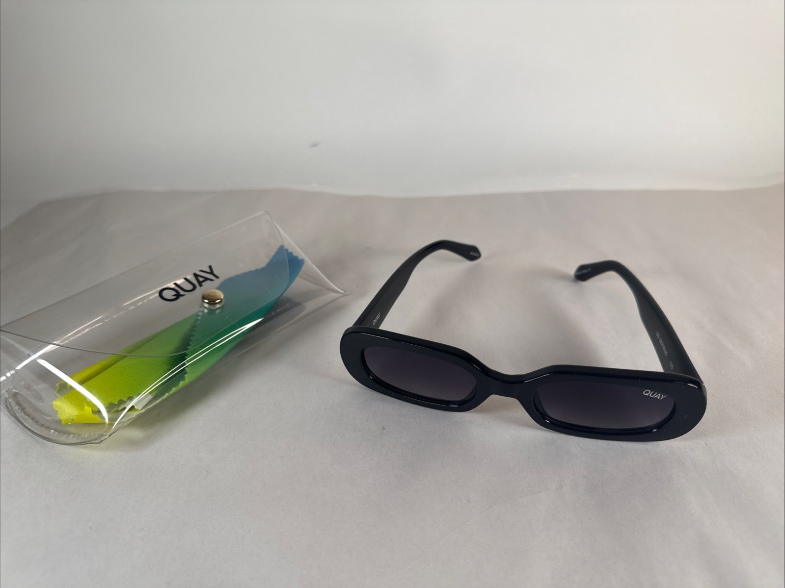 Quay Australia Narrow Rectangular Sunglasses – Bl… - image 1