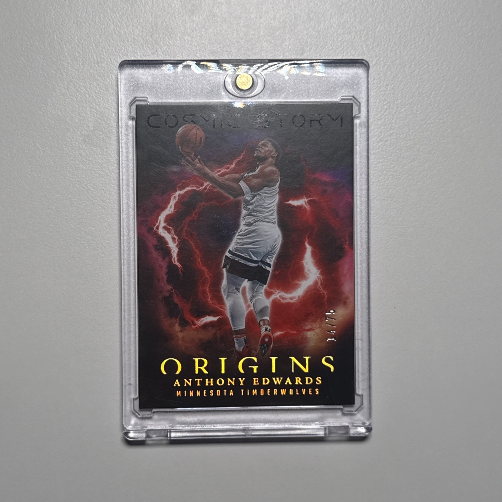2023-24 Panini Origins - Cosmic Storm Anthony Edwards #13 Red /75