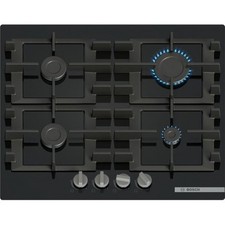 Bosch PNP6B6K40 Plaque De Cuisson Gaz En Verre 60CM 4 Brûleurs Grilles En Fonte