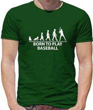 Born To Play Baseball - Mens T-Shirt - Base Ball Player Fan Love Bat
