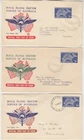 AUSTRALIA 1957 *ROYAL FLYING DOCTOR* official illustrated FDCs different colour?