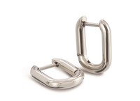 Boccia Titanium - Creole Rechteck, 16Mm, Titan - 05060-01 - Ohrschmuck