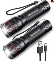 Gearlite Led Mini Taschenlampe Aufladbar, 2000 Lumen Led Taschenlampe Extrem
