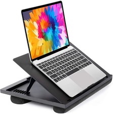 HUANUO Lap Desk, Laptop Tray, Lapdesk with Cushion- Adjustable 8 Black 