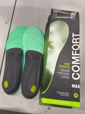 SUPERFEET RUN SUPPORT HIGH ARCH INSOLES - SIZE: MEN 7.5-9 WOMEN 8.5-10 - CITRON