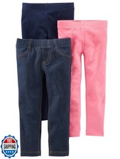 Simple Joys by Carter's Toddler Girls 3-pack Leggings, navy/pink/