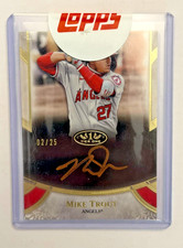 2021 Topps Tier One Mike Trout Auto Gold Ink 02/25 Angels