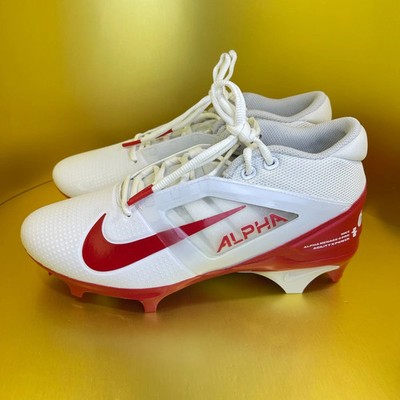 Nike Alpha Menace 4 Pro Football Cleats Men\'s Size 10 FD7037-102 Red White Nike Alpha Menace 4 Pro Football Cleats Men main image 3