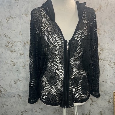 Alberto Makali Mesh Roll Up Sleeve Hoodie Jacket Zipped M