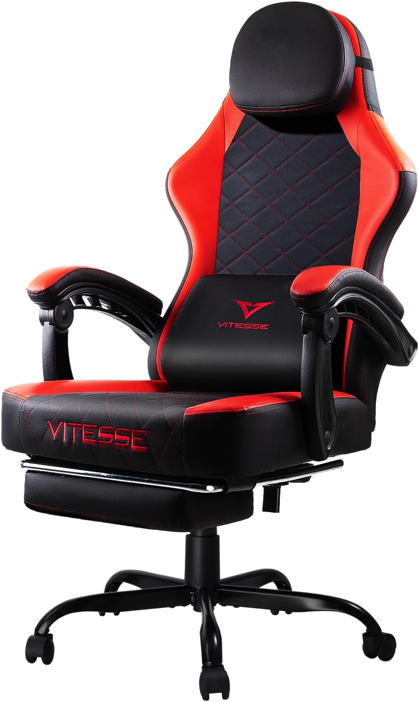 VITESSE Ergonomic Video Gaming Chair for Adults, 400 Lbs PC Computer Chair, Raci