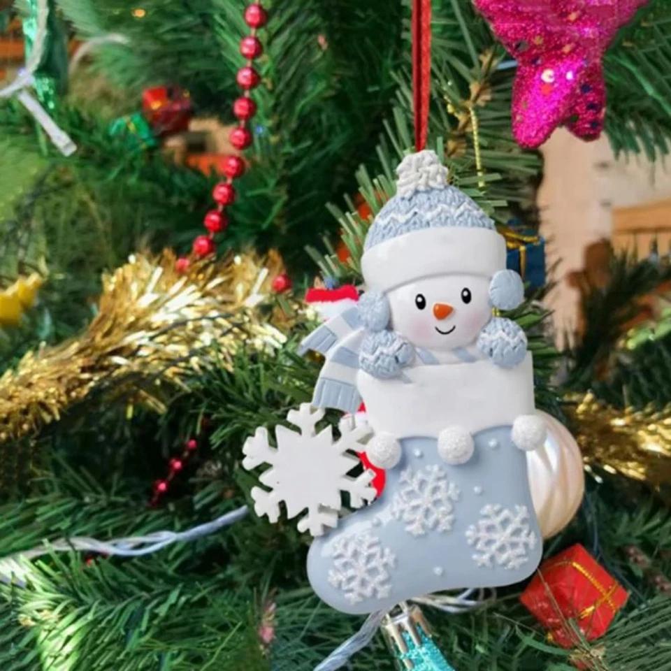 Cartoon Babys erster Weihnachtsschmuck Weihnachtssocke Anhänger Weihnachten - Bild 4 von 4