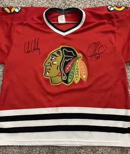 Chicago Blackhawks Dual Signed Autographed CCM Replica Jersey Roenick & Chelios