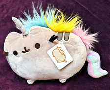 Gund Pusheen Cat Unicorn Pusheenicorn Plush 12  Gray Rainbow Stuffed Animal Toy
