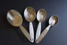 Set of 4 Cuisipro Stainless Steel Measuring Cups 1 Cup, 1/2, 1/3, 1/4