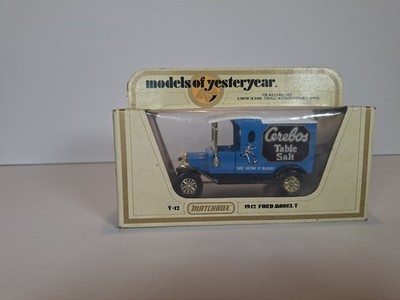 MATCHBOX MODELS OF YESTERYEAR 1912 MODEL T FORD VAN Y-12 CERELOS TABLE SALT 
