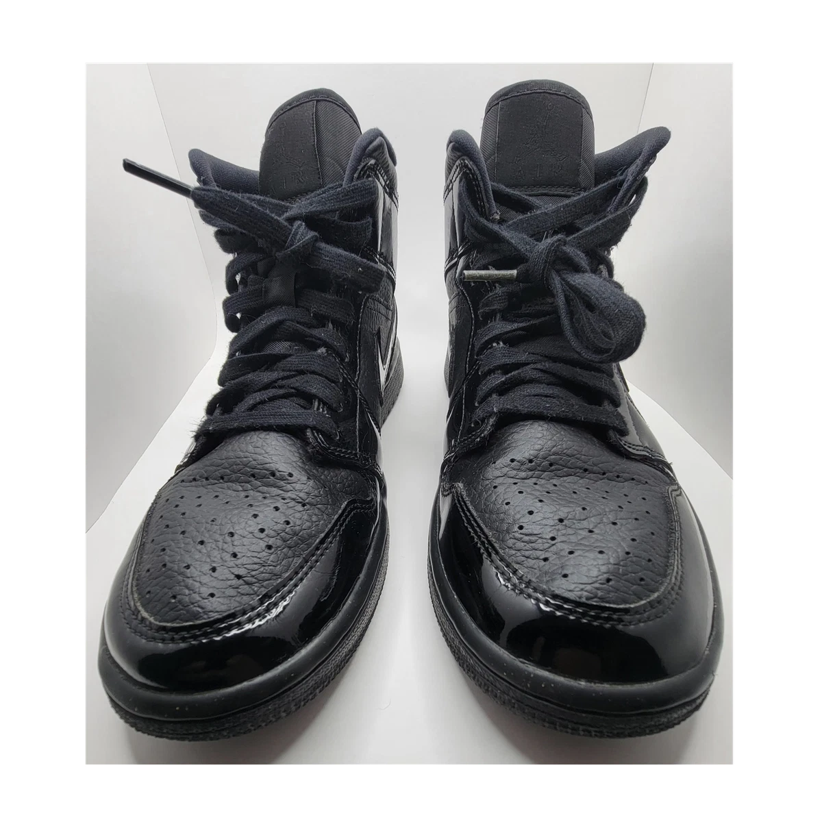 Preços baixos em Jordan 1 Patent Mid Triple Black W | eBay
