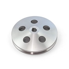1 PC SHLPDFM Silver Aluminum Power Steering Pulley Satin (1/8" Keway) 1 V Gro...