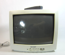 Vintage SHARP 13 CRT TV Retro Gaming Television 2005 w/ Remote WORKS 13N-M150B