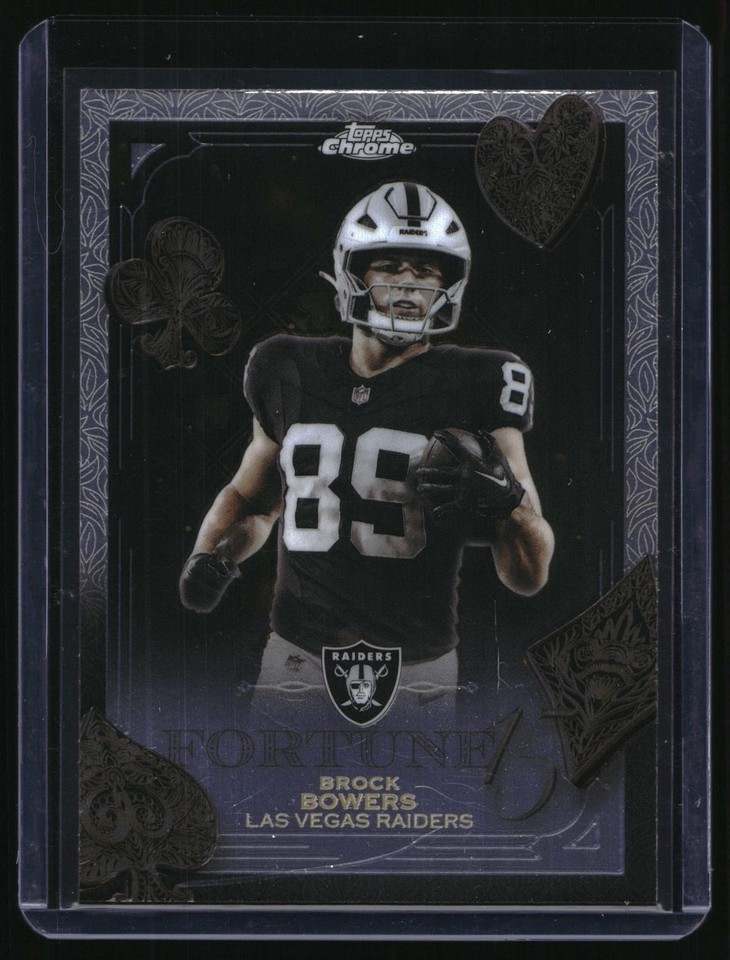 2025 Topps Chrome Fortune 15 #F15-8 Brock Bowers Raiders