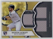 2011 Dustin Ackley Bowman Sterling Gold Refractor Relic RC /50 #GTR-DA (F1541)