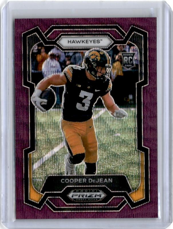 2024 Panini Prizm Draft Picks #113 Cooper Dejean Purple Wave Iowa Hawkeyes