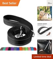 Dog Leash, 6 FT Double-Sided Reflective, Padded Handle Nylon Heavy Duty Leash...