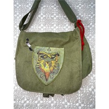 Harry Potter Durmstrang Messenger Bag Olive Green Canvas Crossbody