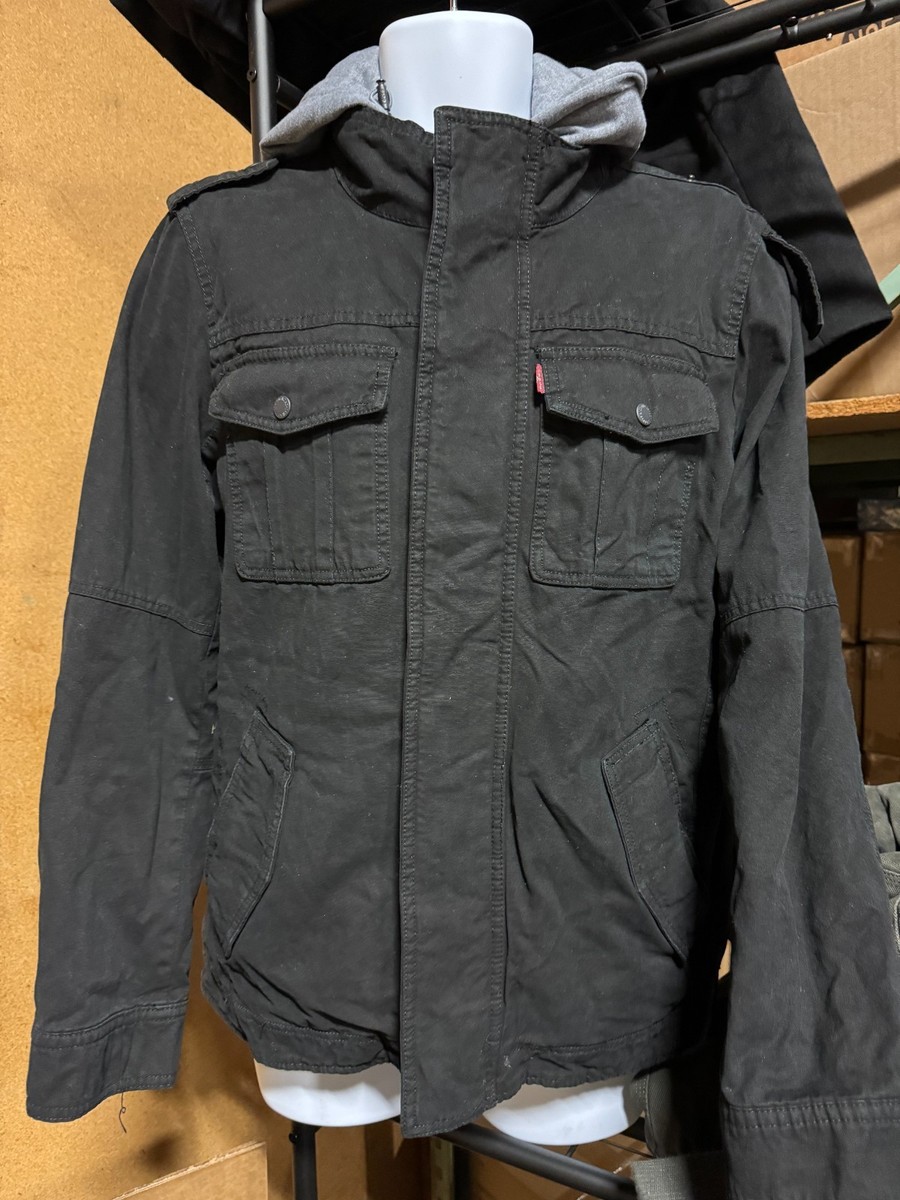 Levi's Men's Washed Cotton Hooded Sherpa Lined Jacket / Choose