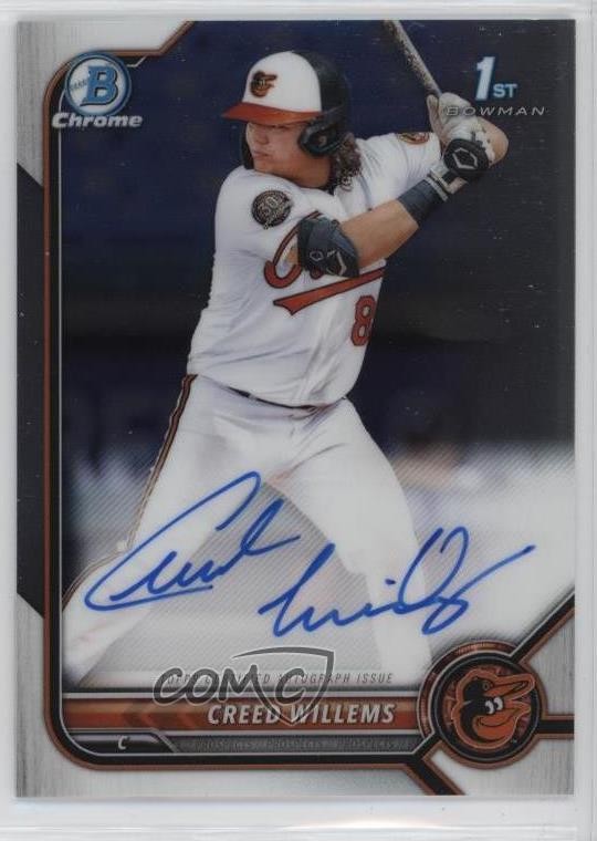 2022 Bowman Chrome Prospect Auto Creed Willems #CPA-CW Auto 13os