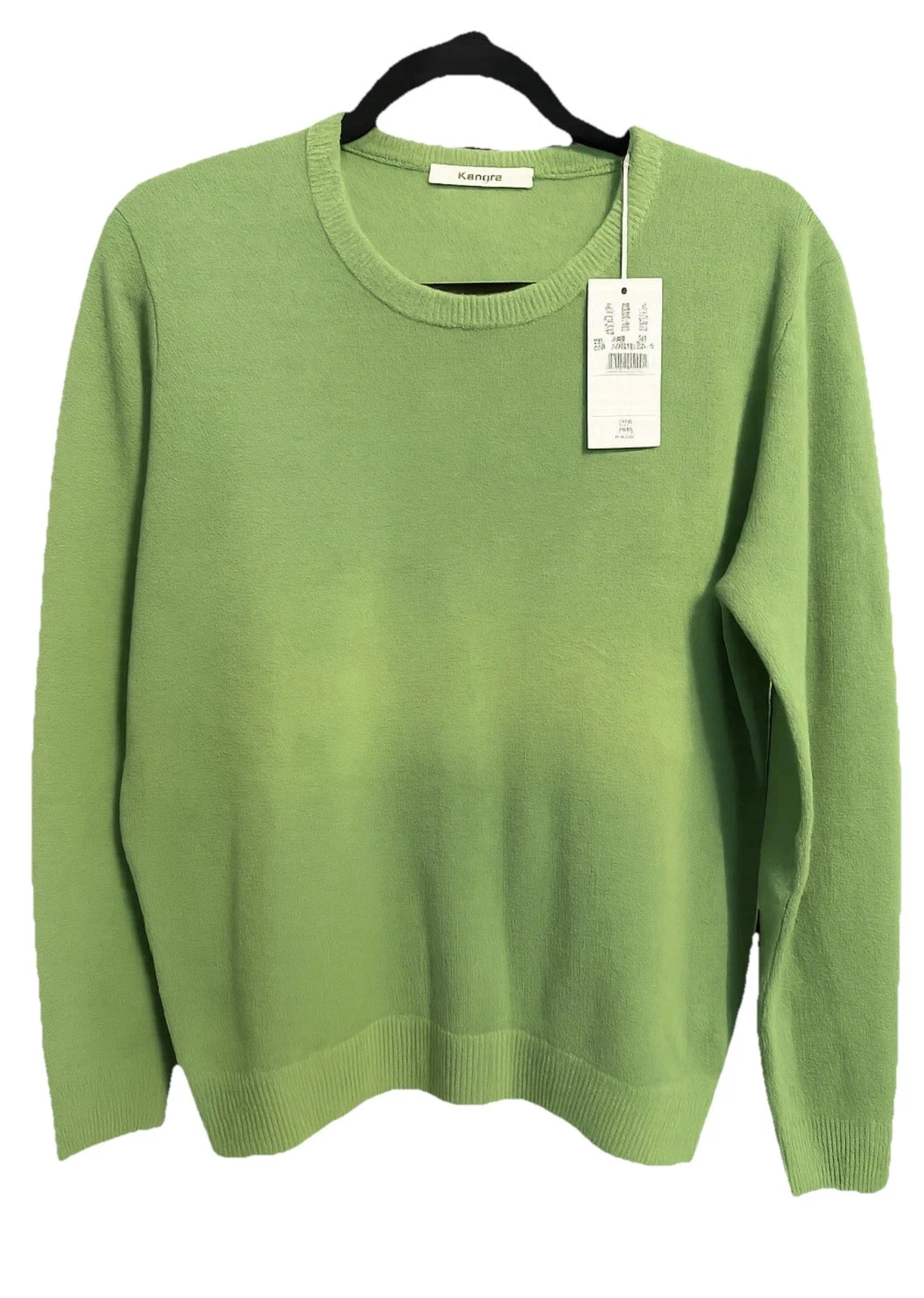 Kangra Italy Green Wool Blend Crewneck Sweater Mens Size 48 M Luxury Knit